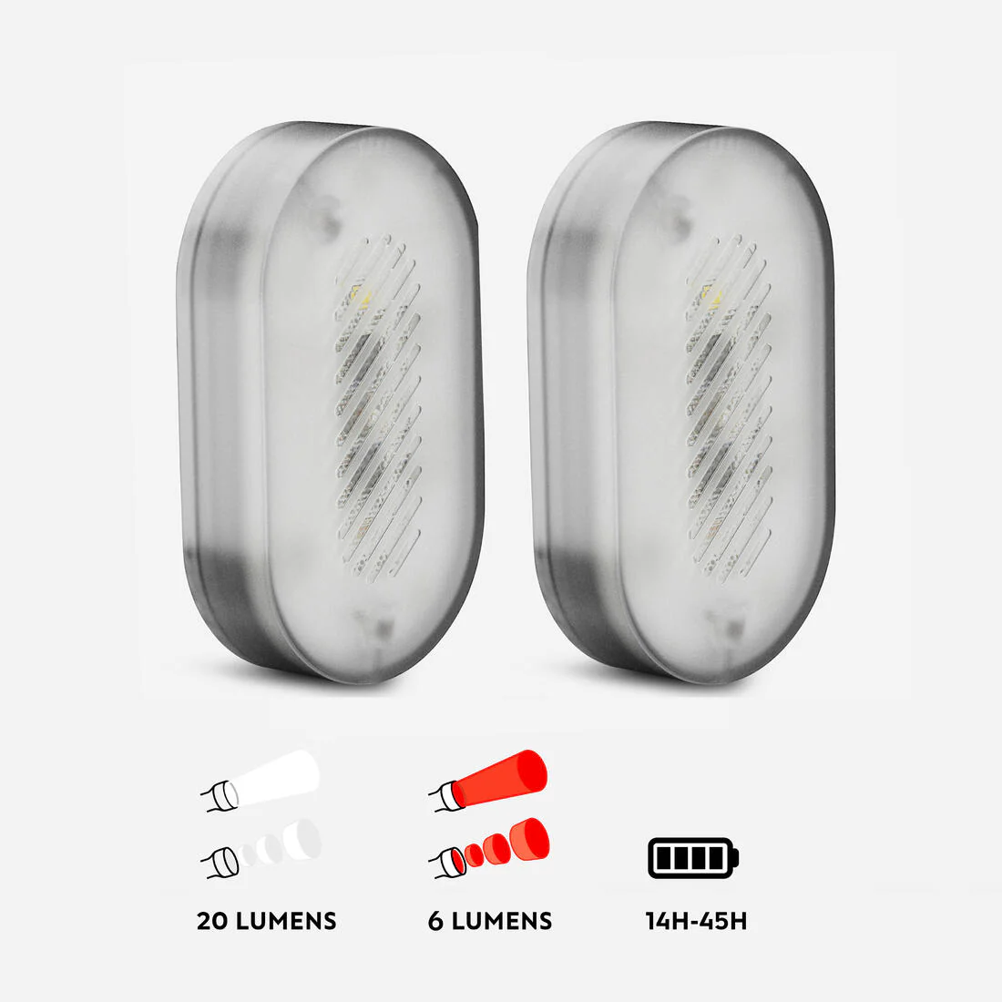 2 Luces Bicicleta SL510 Delantera/Trasera Negro Usb Clip - Image 6