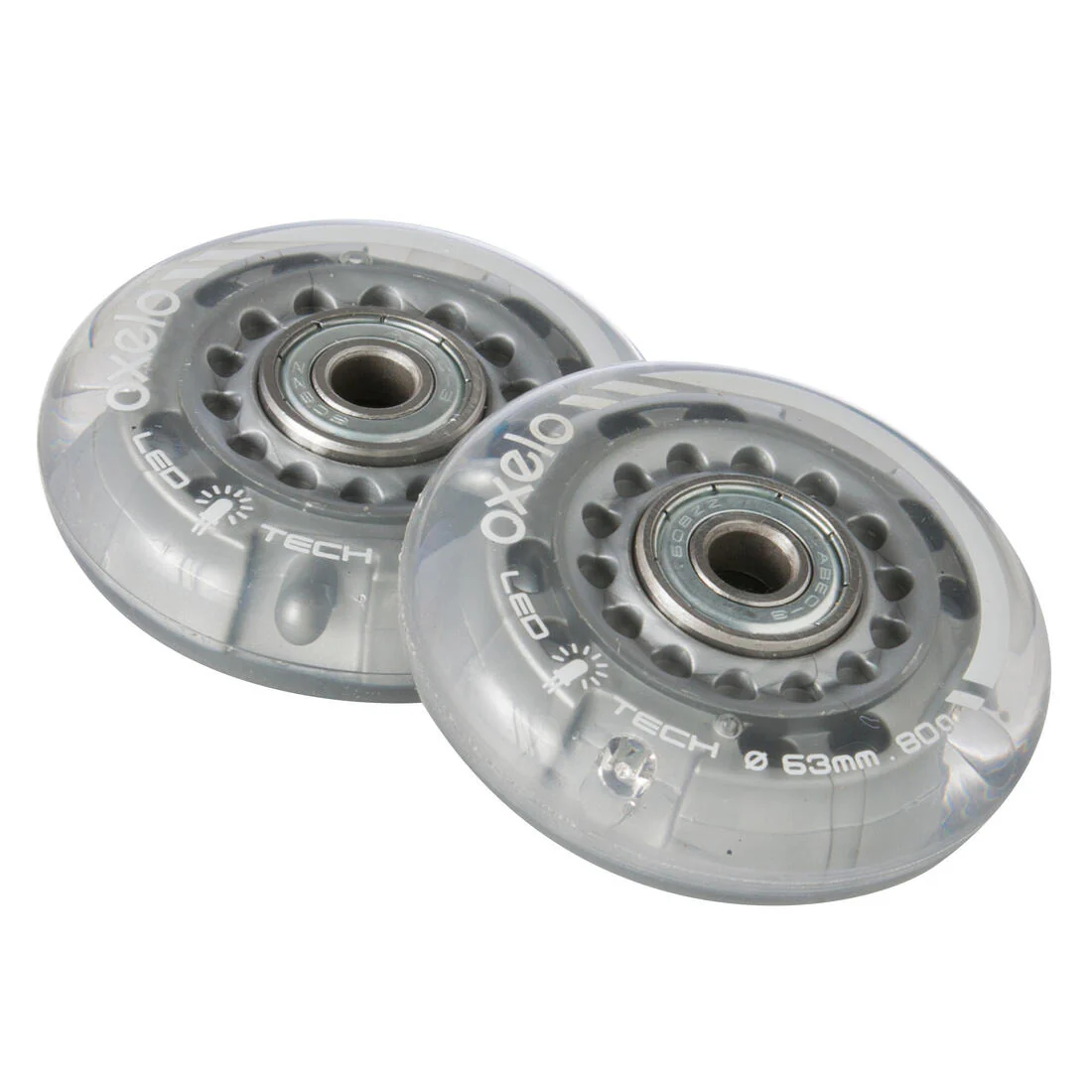 2 Ruedas Patines Niños con Luz Oxelo 63 mm 80A con Rodamientos - Image 3