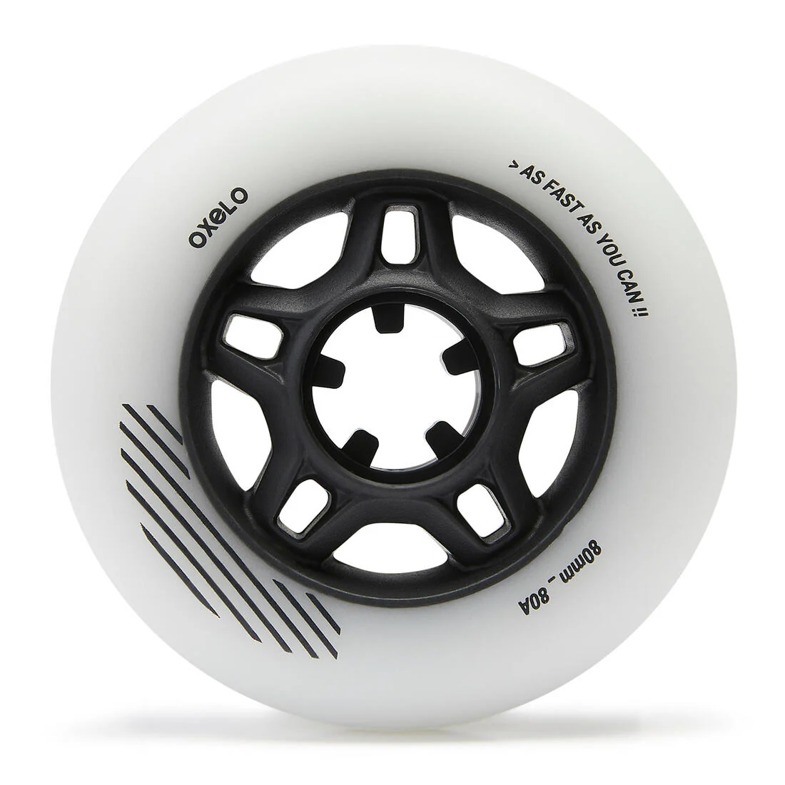 4 Ruedas Patines Oxelo Fit Blanco 80 mm 80 A - Image 2