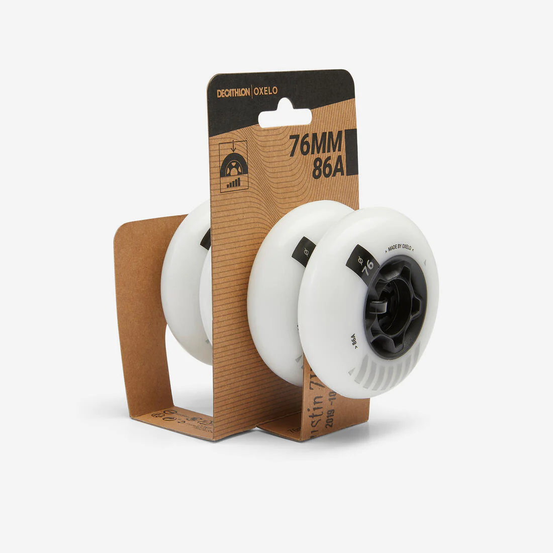 4 Ruedas Roller Línea Freeride MF Blanco 76 mm 86 A - Image 2
