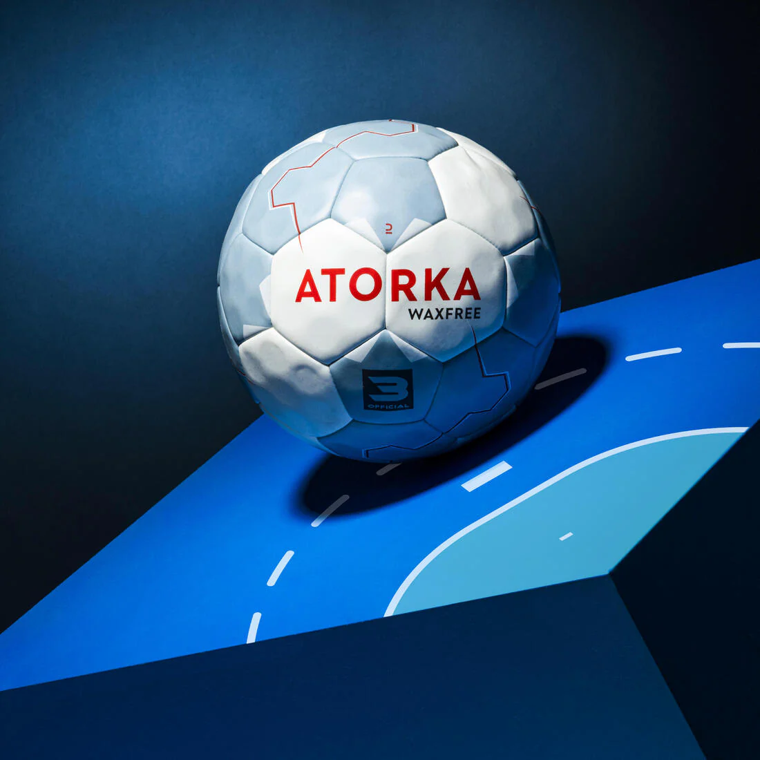 Balón de Balonmano Atorka H500 Adulto T3 Rojo Gris - Image 6