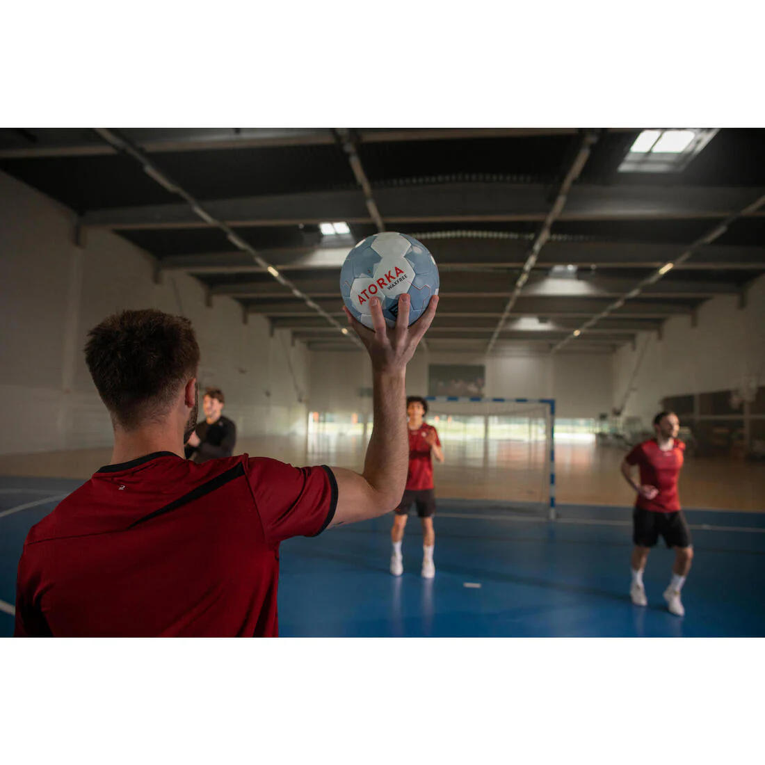 Balón de Balonmano Atorka H500 Adulto T3 Rojo Gris - Image 9