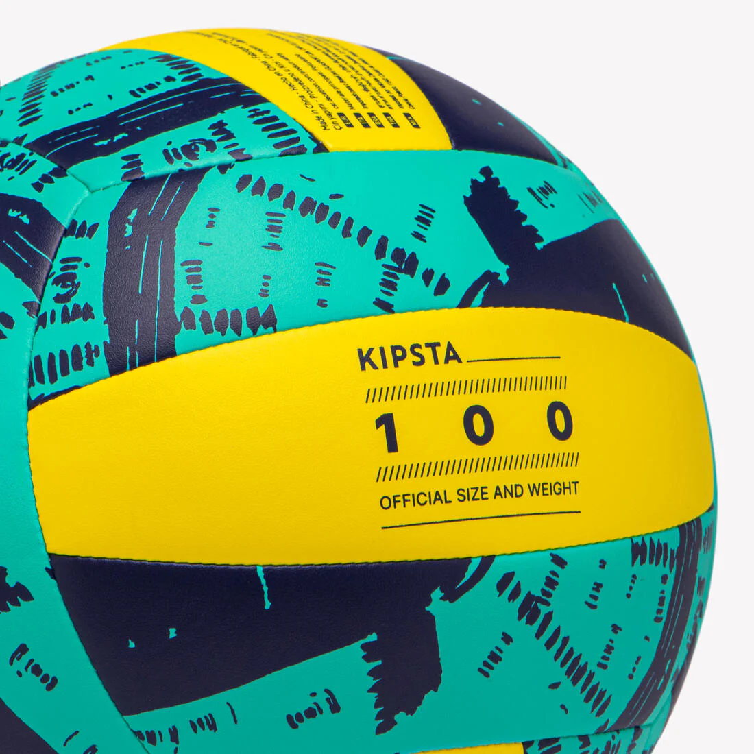 Balón de vóley, VB100 azul y amarillo - Image 3