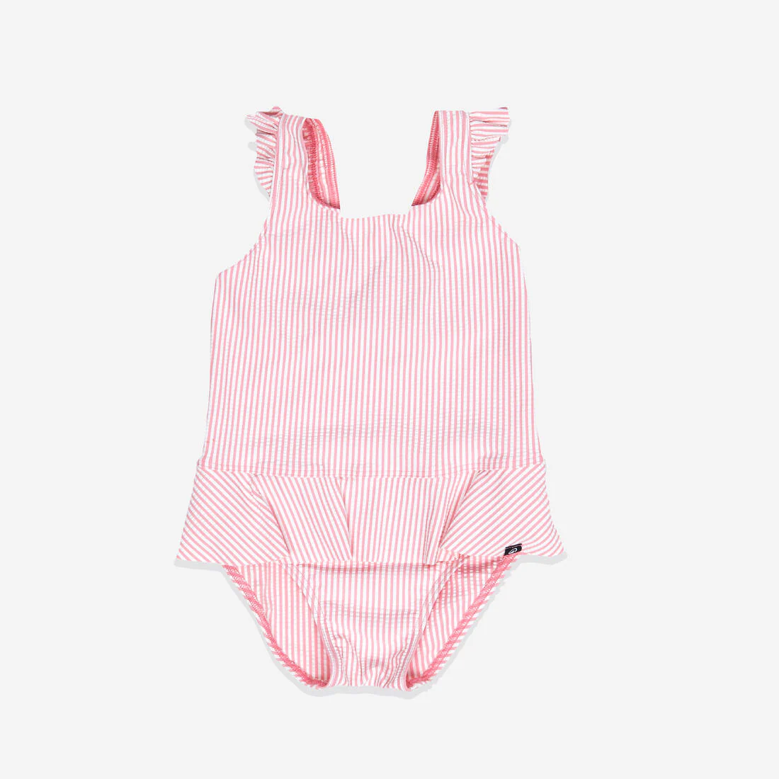 Bañador Bebé Niña Rosa Blanco Rayas Faldita