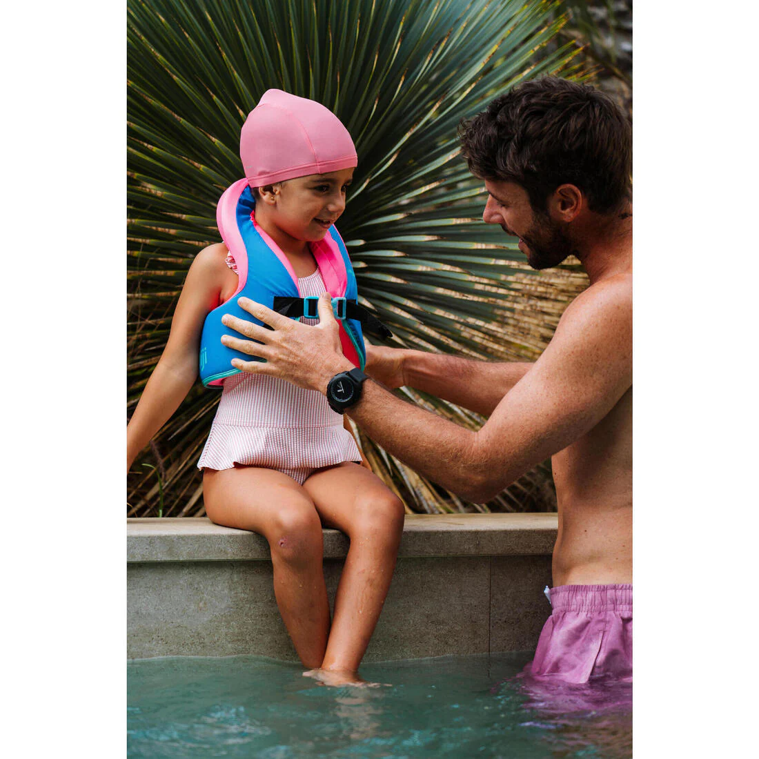Bañador Bebé Niña Rosa Blanco Rayas Faldita - Image 7