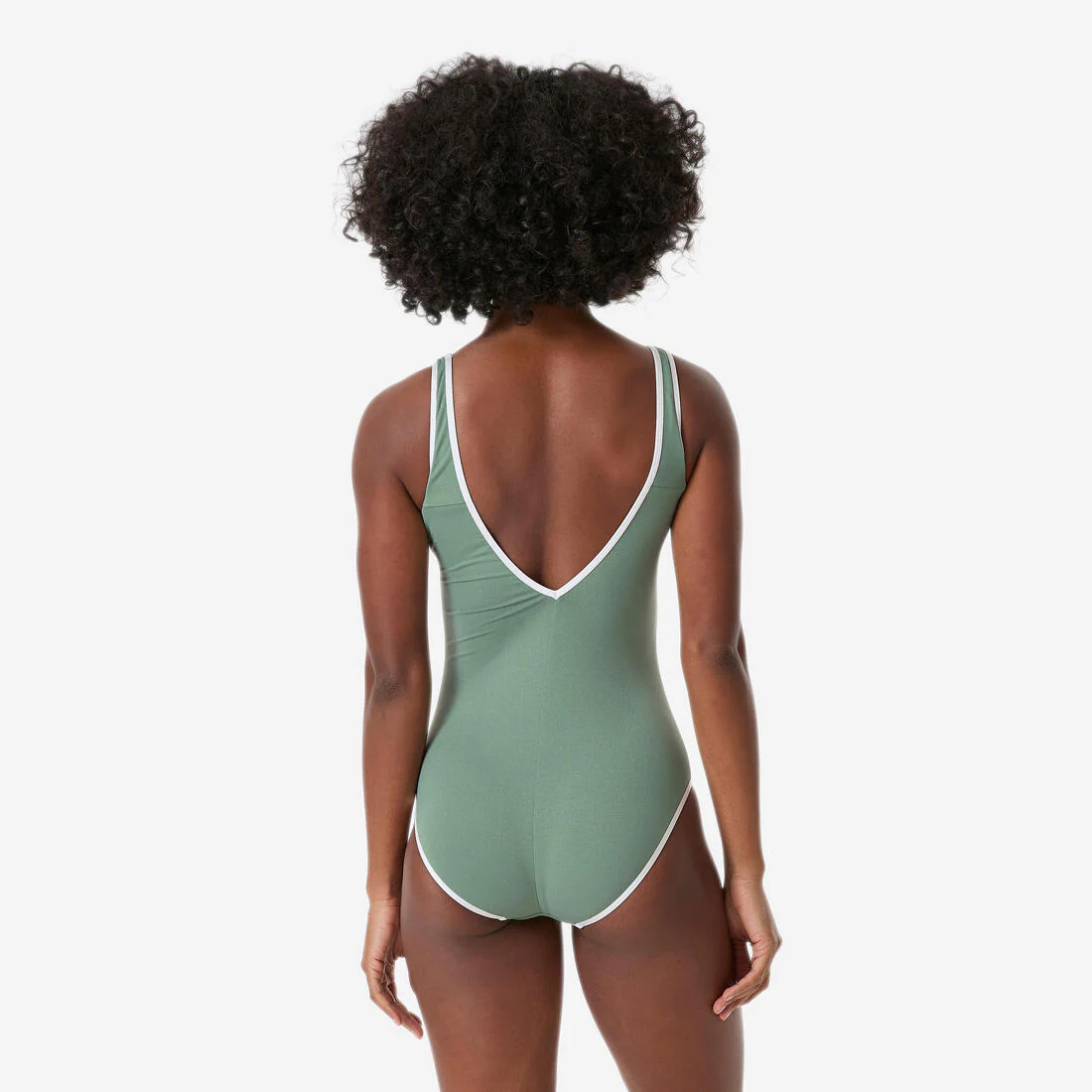 Bañador Natación Virginia Mujer Verde Salvia Brillantina Lurex - Image 4