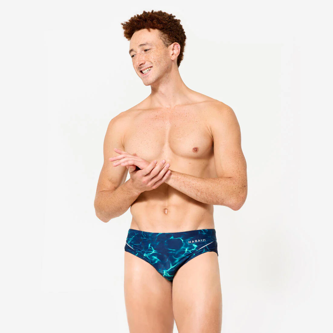 Bañador Slip Natación Hombre 900 Azul-Verde Tiare - Image 2