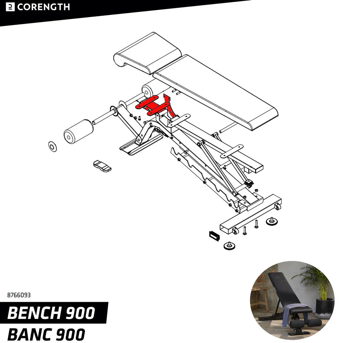 Banco Musculación 900 2023 Soporte Asiento - Image 3
