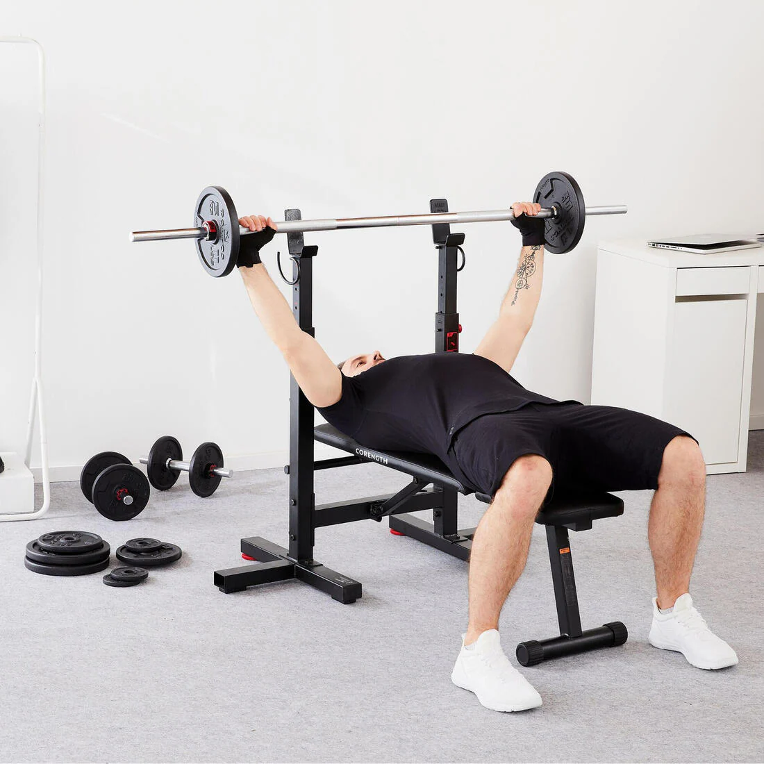 Banco musculación con rack plegable Corength - Image 14