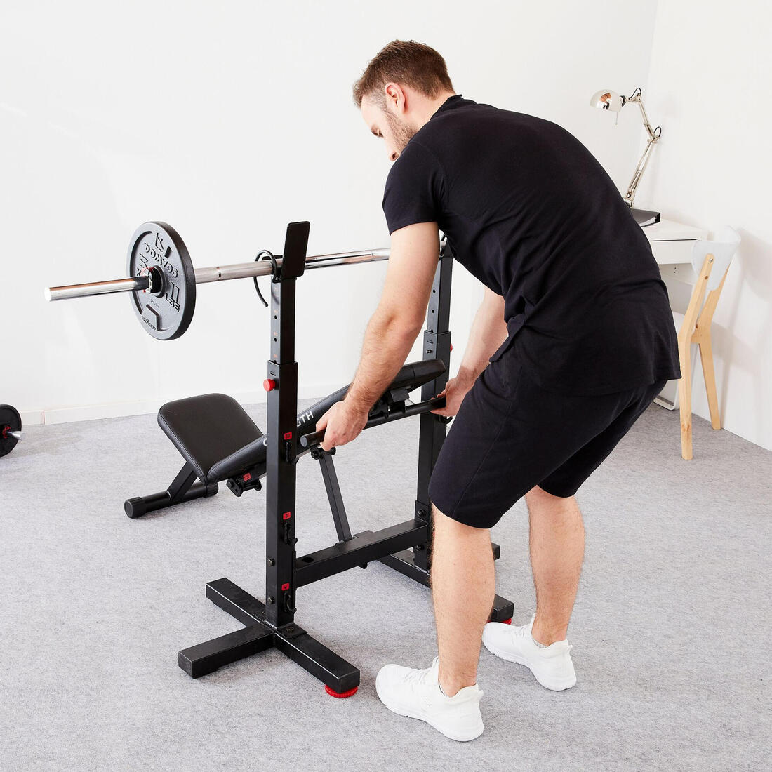Banco musculación con rack plegable Corength - Image 15
