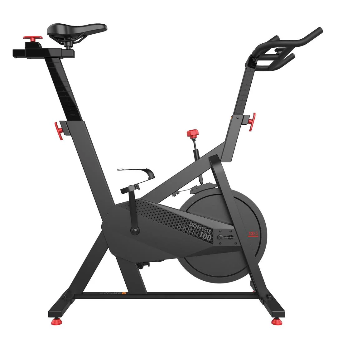 Bicicleta ciclo indoor Domyos Biking 100 12kg rueda inercia.