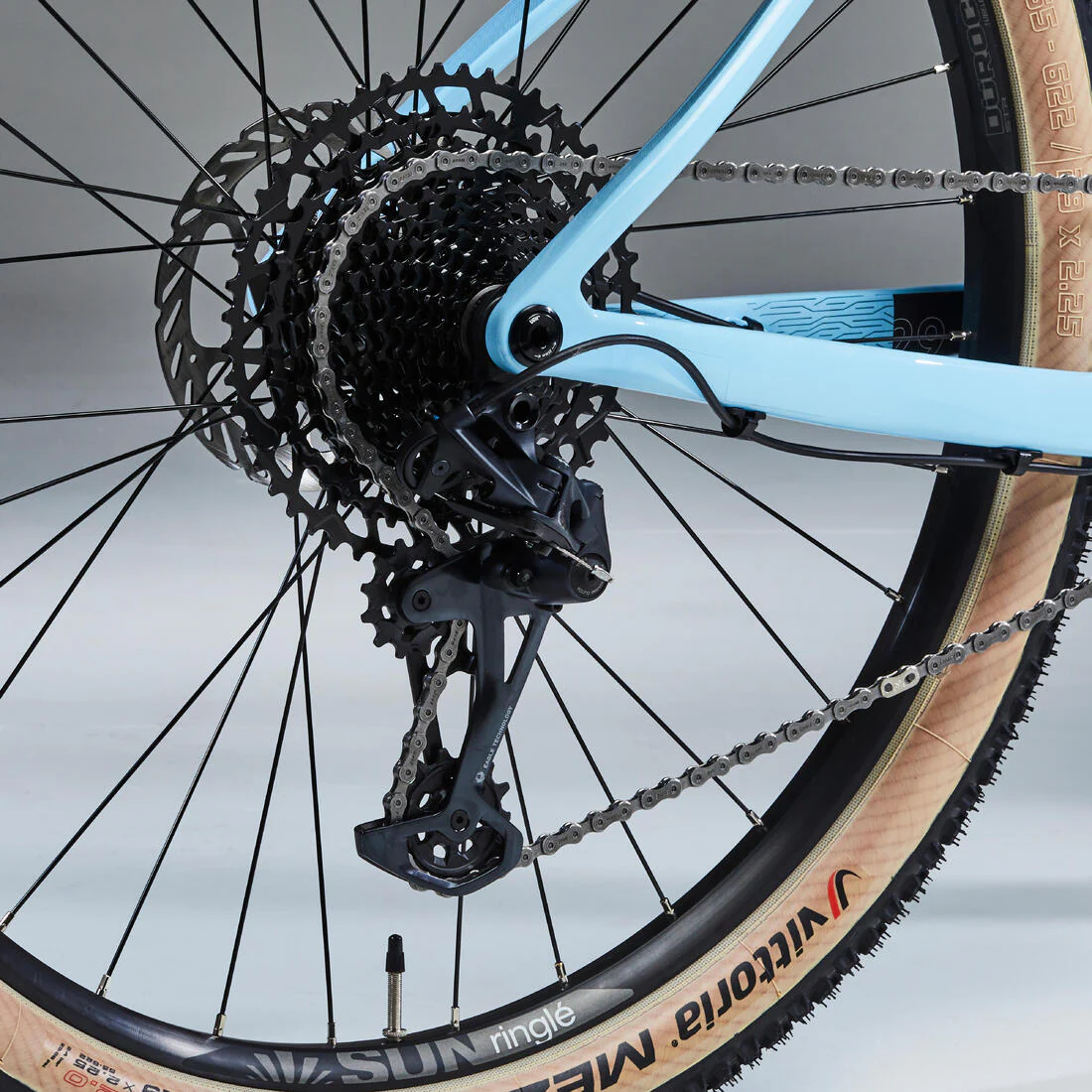 Bicicleta de montaña 29" carbono Rockrider Race 740 azul NX/GX Eagle - Image 9