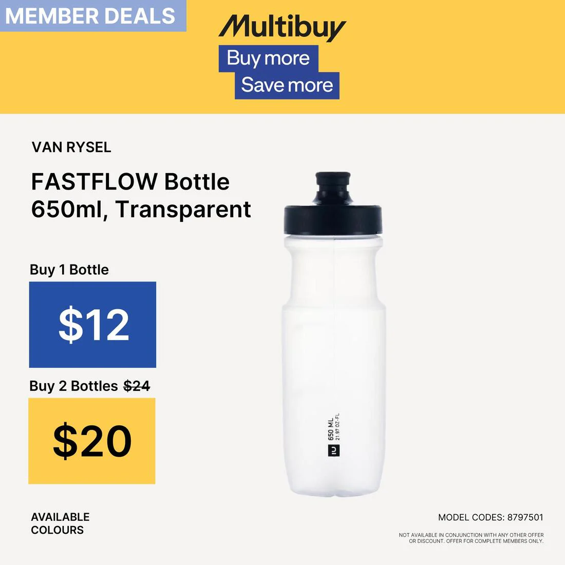 Bidón Ciclismo FastFlow M 650 ml - Image 5