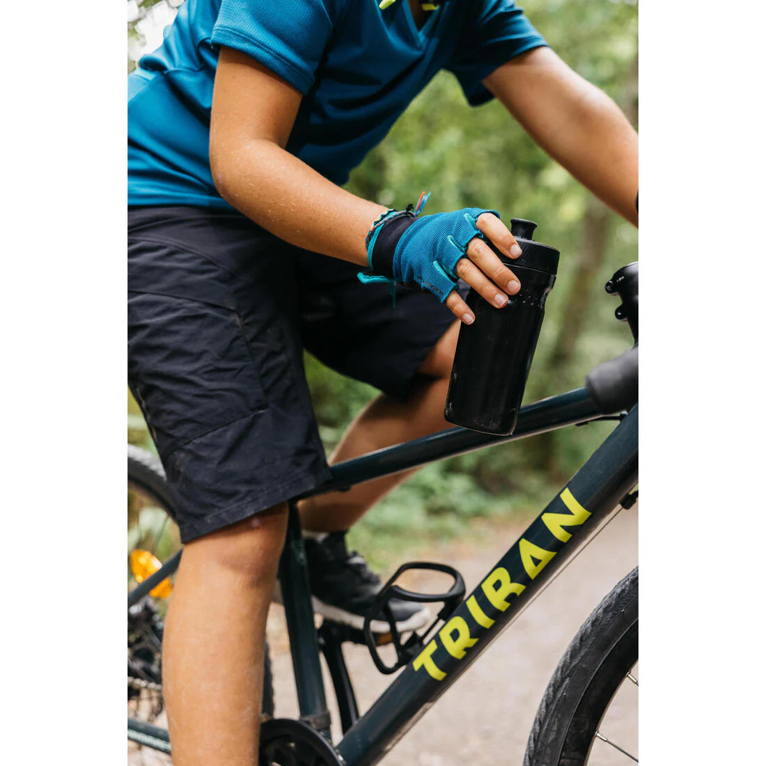 Bidón ciclismo niños infantil Btwin 500 negro coral 380 ml - Image 8