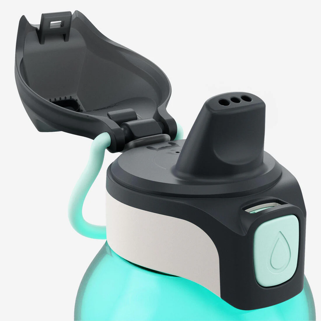 Bidón senderismo niños 0,5L Ecozen® con tapón instantáneo Quechua 500 azul - Image 4