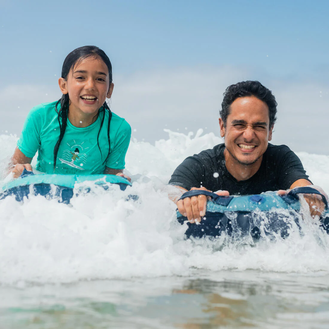 Bodyboard Azul Iniciación Hinchable Compacto (25-90 kg) - Image 9
