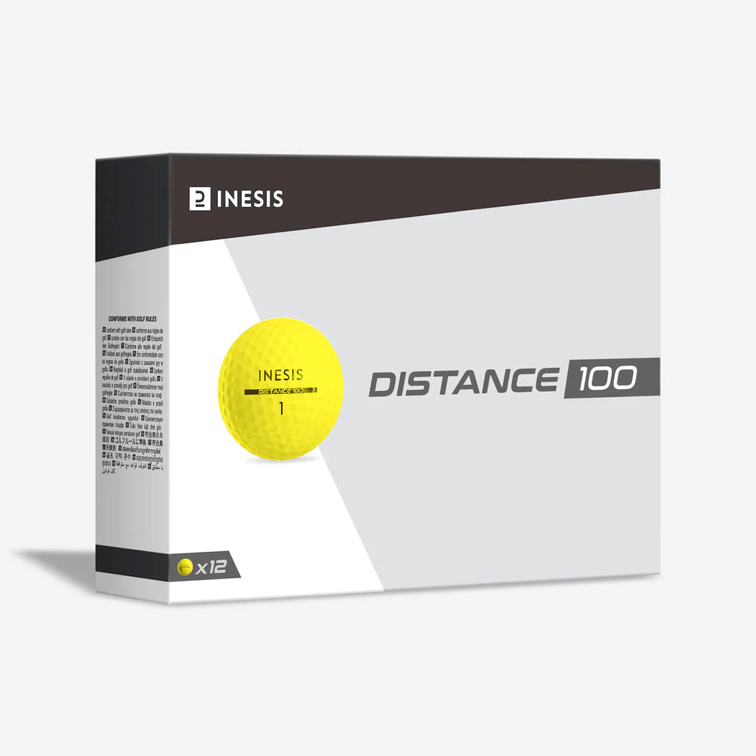 BOLAS GOLF x12 - INESIS DISTANCE 100