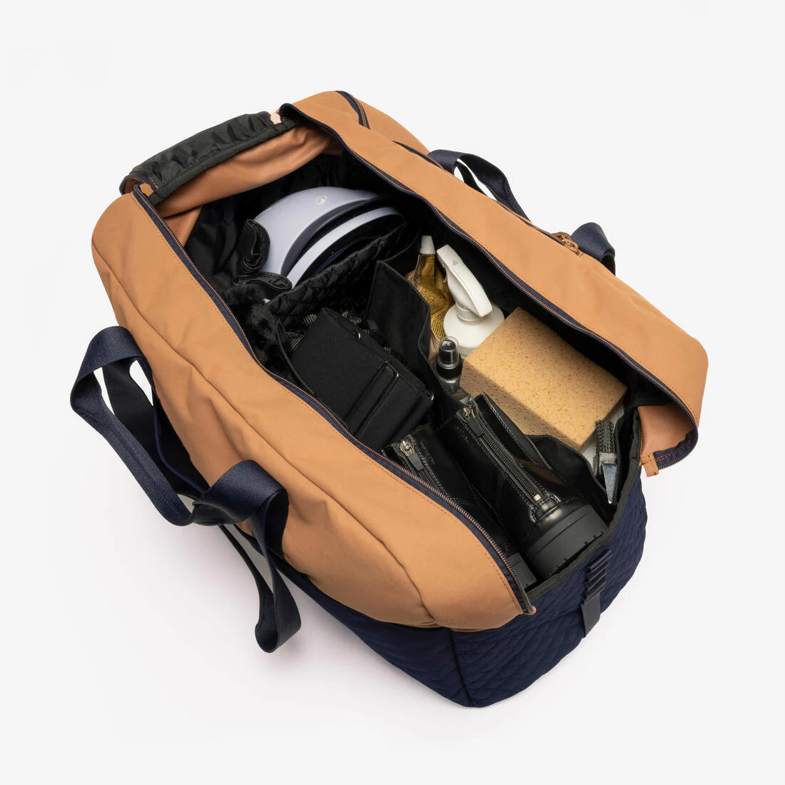 Bolsa Transporte Material Equitación Duffle Marrón Azul 65 l - Image 2