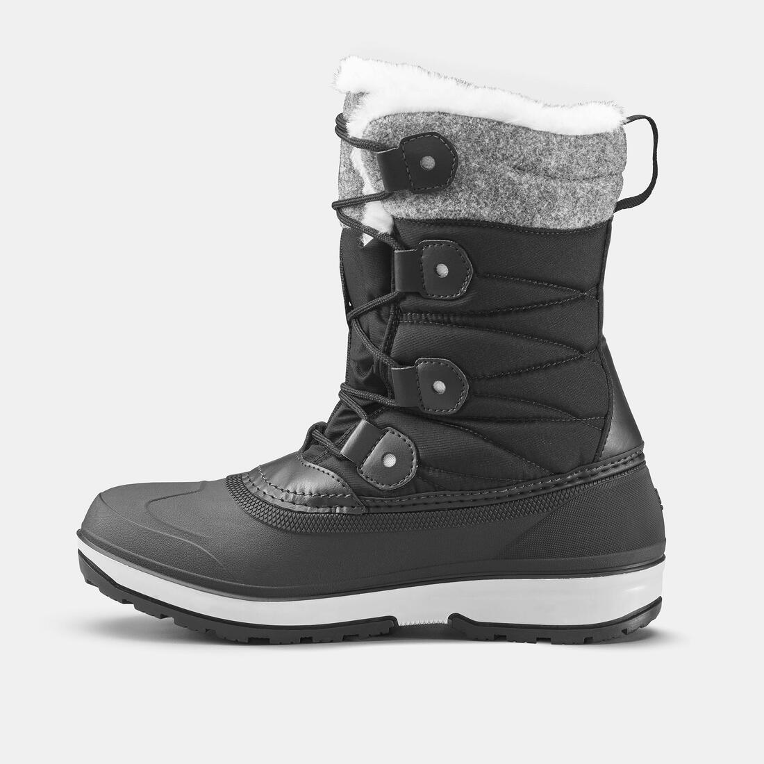 Botas de senderismo nieve cálidas e impermeables mujer, NH500 negro - Image 3
