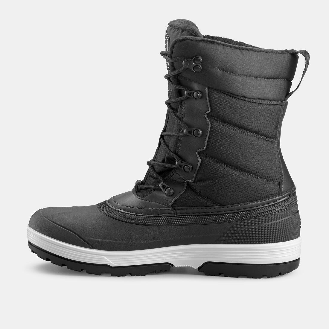 Botas de senderismo nieve cálidas impermeables hombre, NH500 negro - Image 3