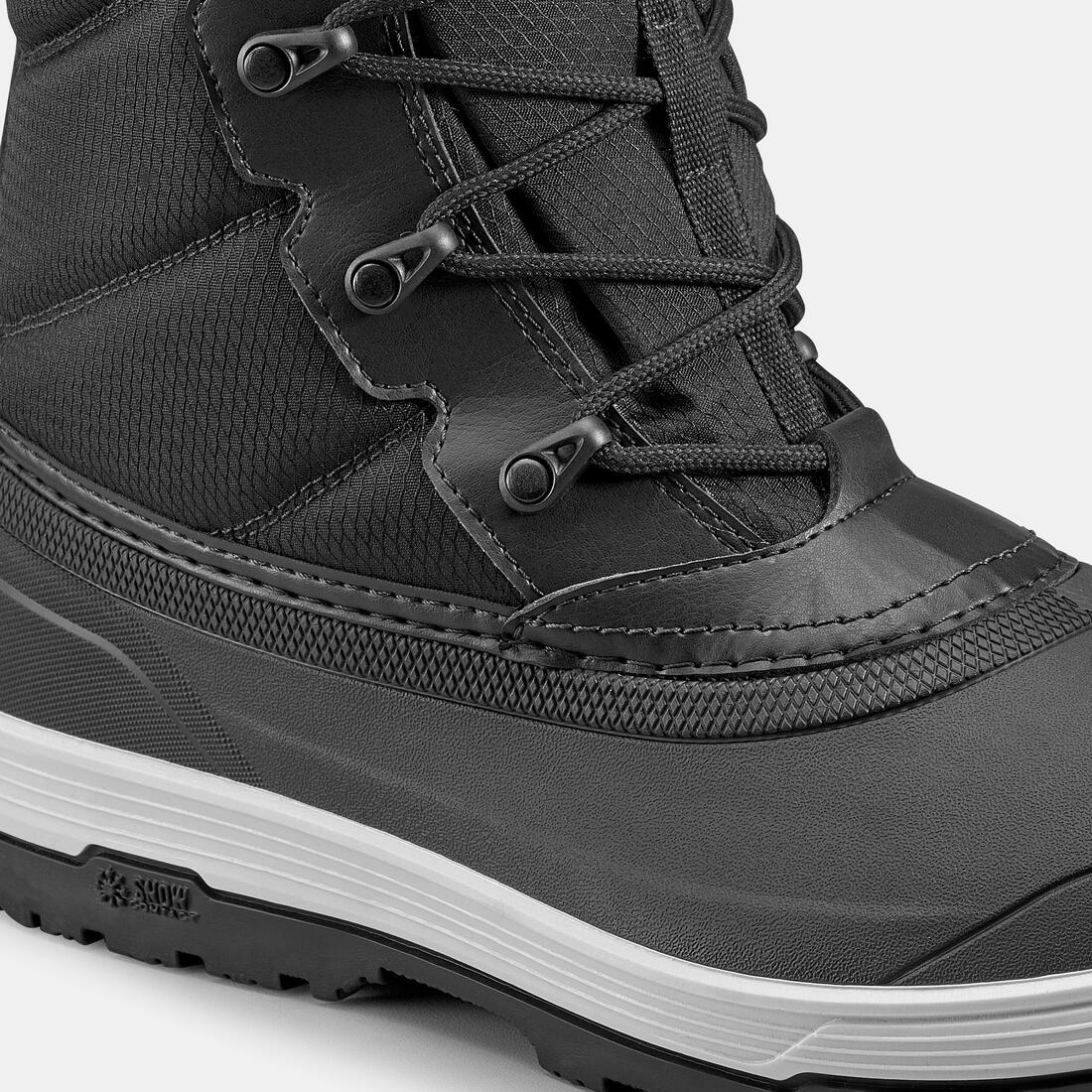 Botas de senderismo nieve cálidas impermeables hombre, NH500 negro - Image 5