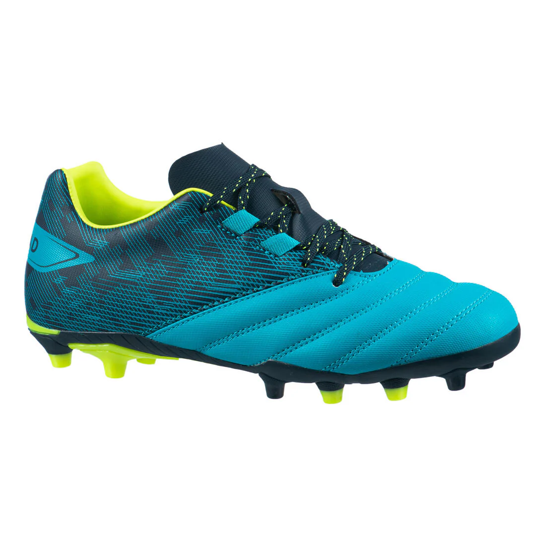 BOTAS RUGBY TACOS FIJOS TERRENOS SECOS R500 NIÑOS azul