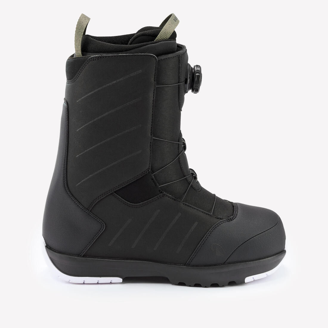 Botas snowboard allmountain hombre, SNB 500 Single dial negro
