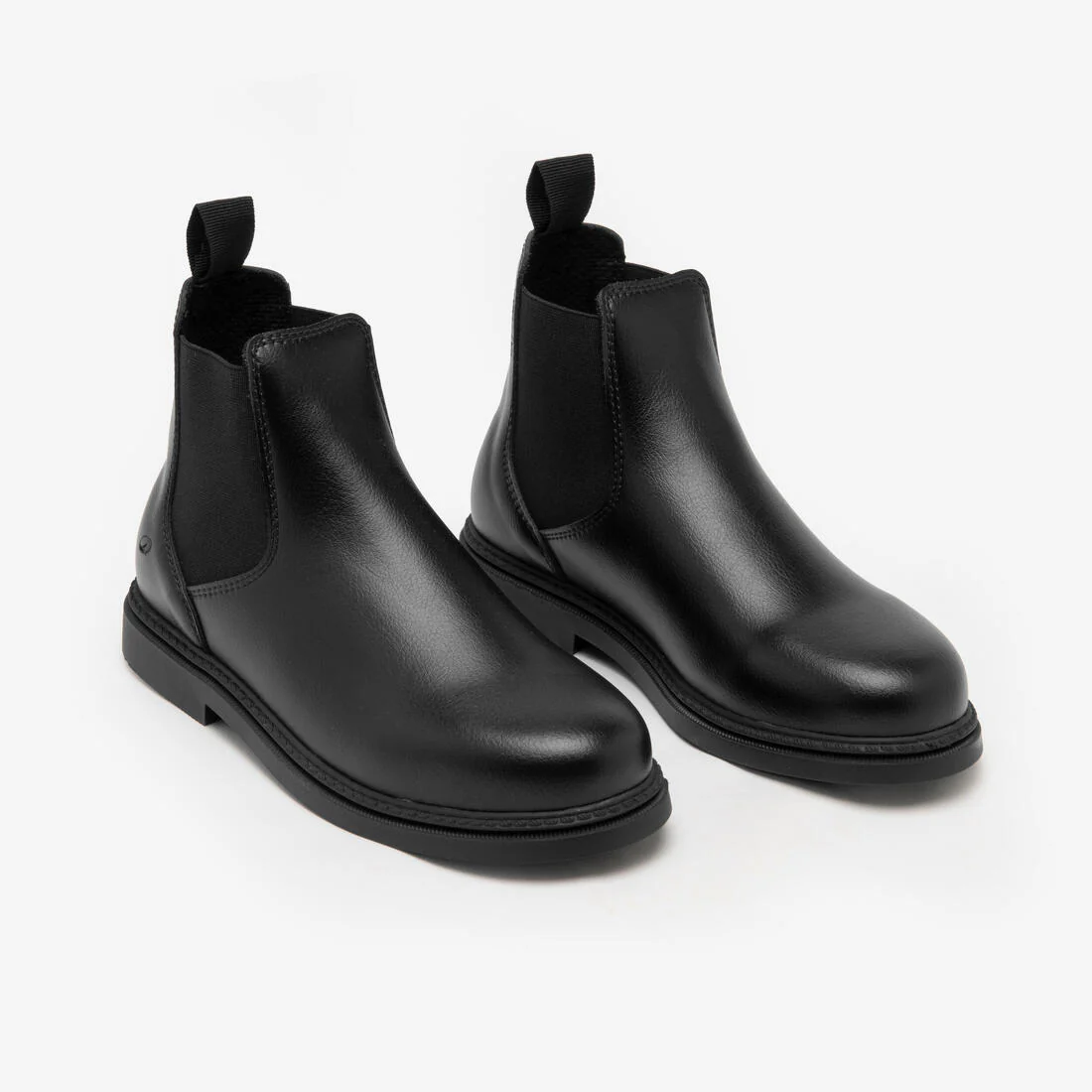 Botines Equitación 500 Niños Negro Piel Sintética - Image 2