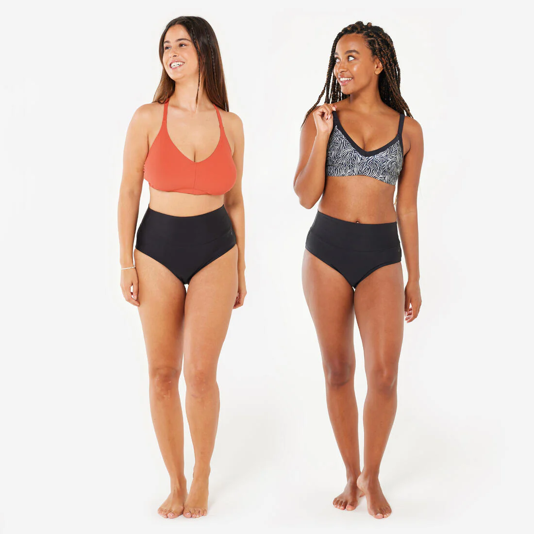 Braga Bikini Natación Eva Mujer Negro Culotte Talle Alto - Image 3