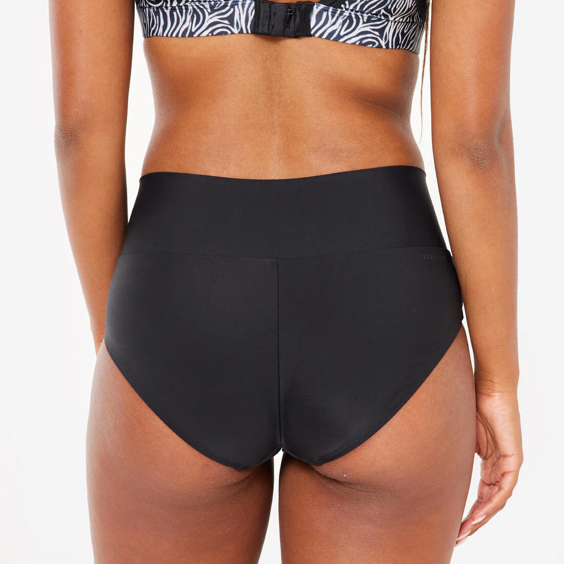 Braga Bikini Natación Eva Mujer Negro Culotte Talle Alto - Image 4
