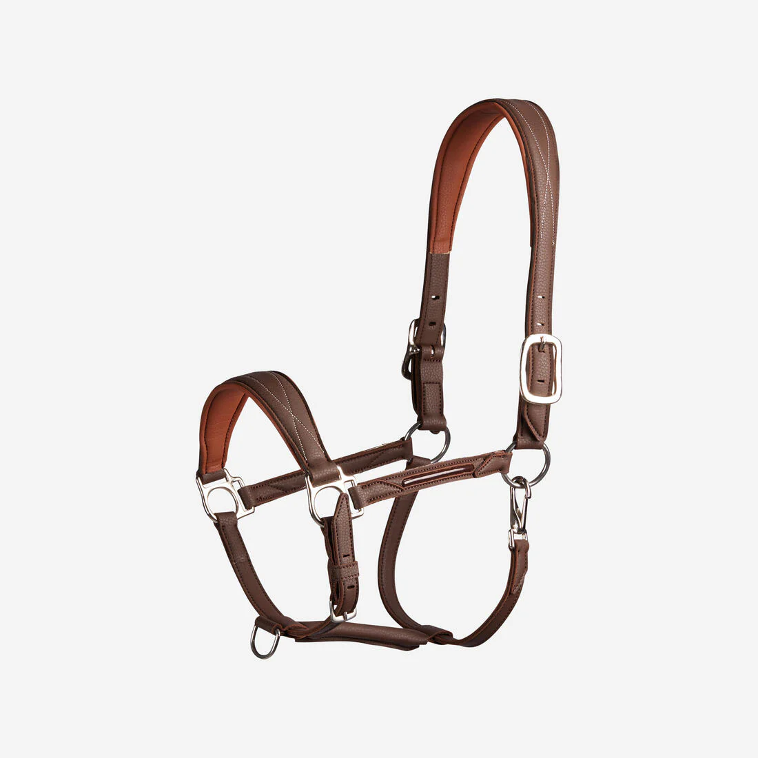 Cabestro equitación fouganza 500 poni y caballo marrón