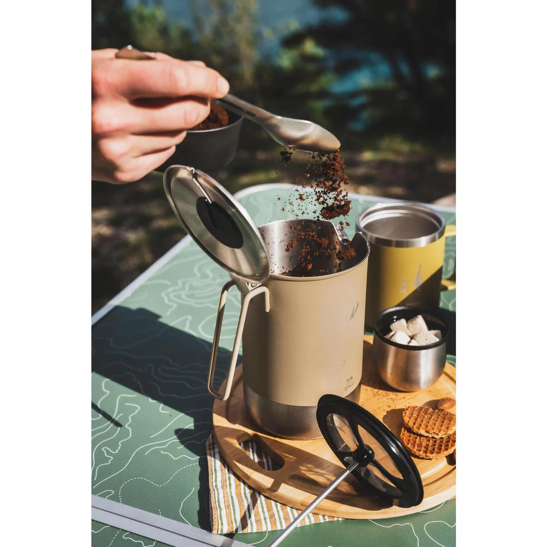 Cafetera portátil 3 en 1 camping, hervidor y tetera, 0,6 L a 0,8 L, acero inox - Image 3