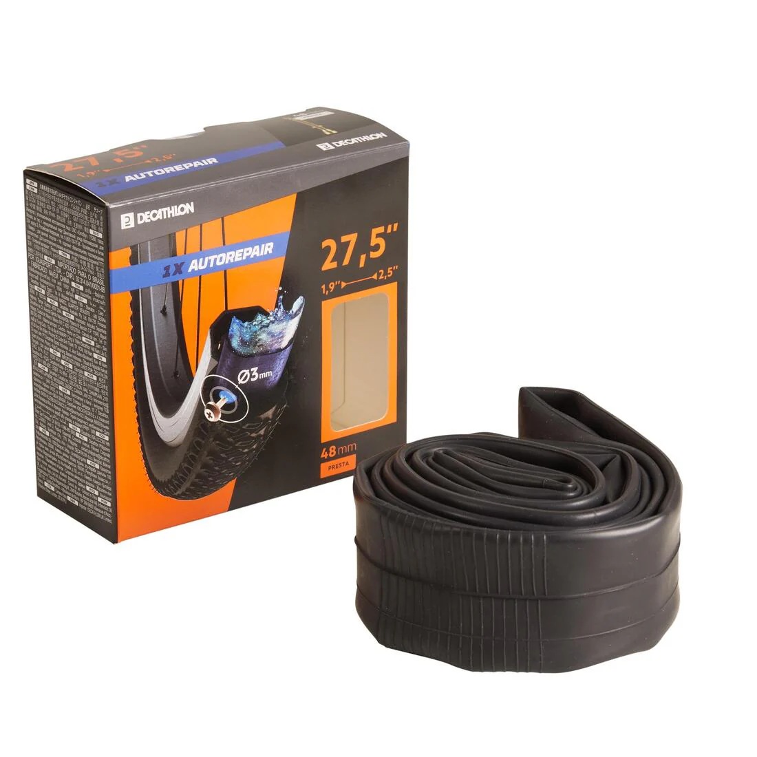Cámara de aire bicicleta antipinchazos 27,5 x 1,90/2,50 válvula Presta 48 mm - Image 3