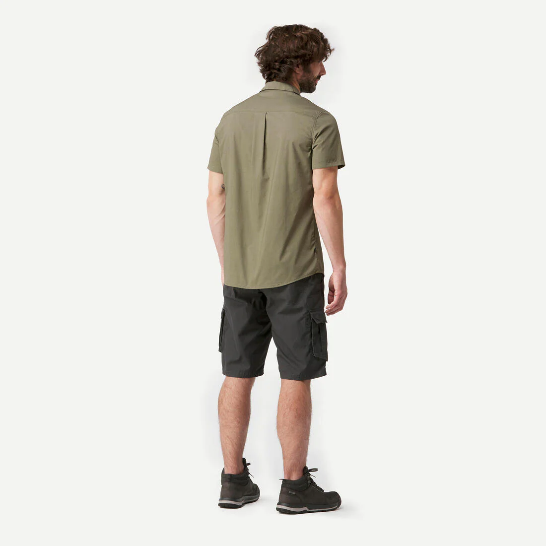 Camisa de montaña y trekking manga corta Hombre Forclaz Travel 100 - Image 2
