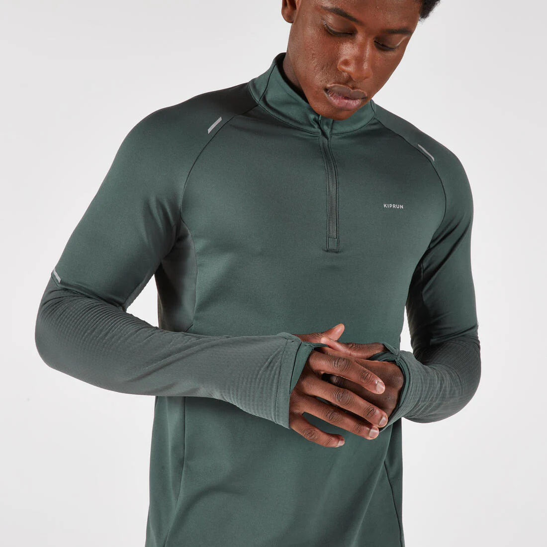 Camiseta cálida manga larga 1/2 cremallera hombre, Kiprun Run 500 Warm - Image 5