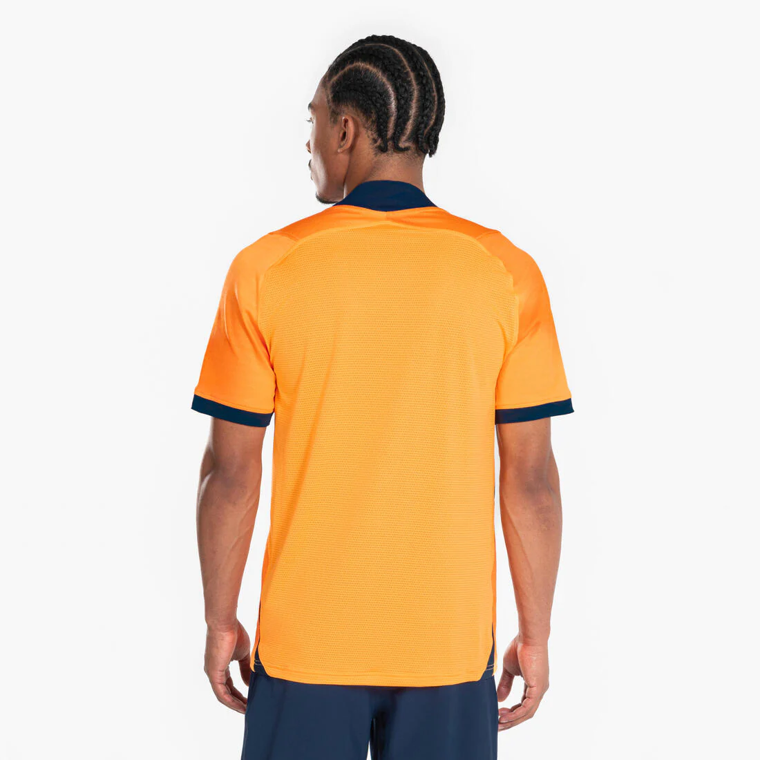 Camiseta de fútbol CLR adulto manga corta Naranja y azul marino - Image 5