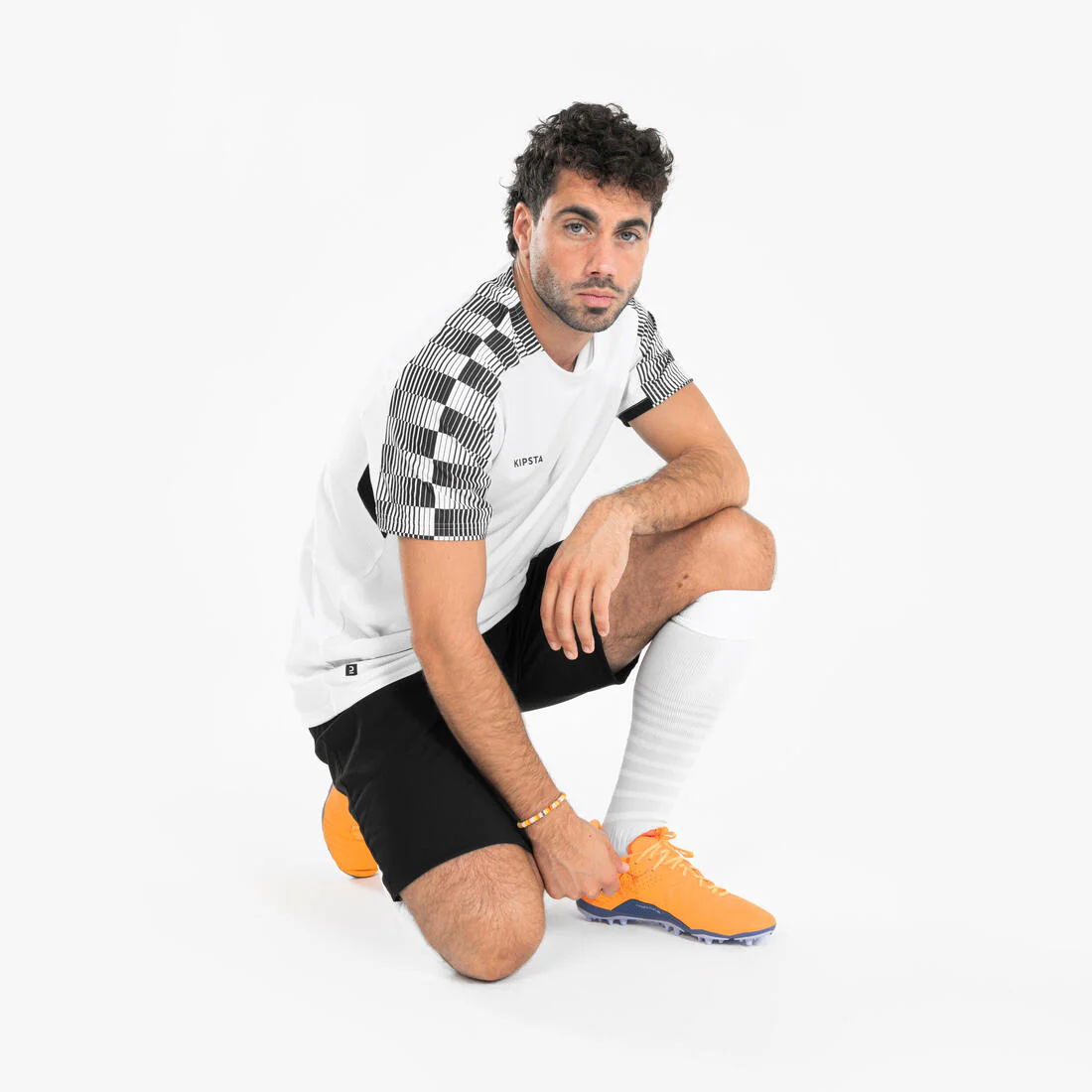 CAMISETA DE FÚTBOL MANGA CORTA VIRALTO CUADRICULADO BLANCO Y NEGRO - Image 12
