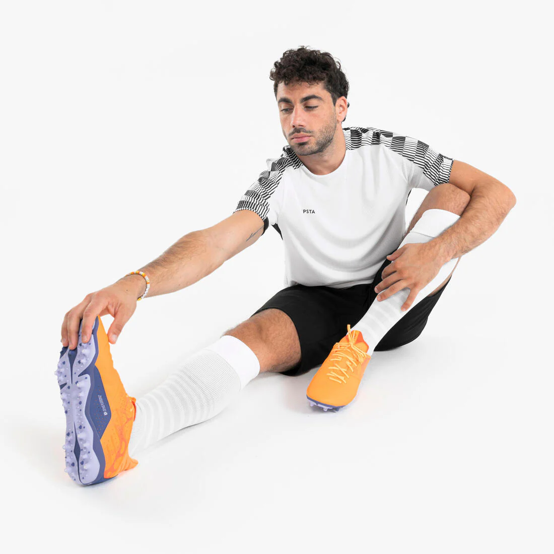 CAMISETA DE FÚTBOL MANGA CORTA VIRALTO CUADRICULADO BLANCO Y NEGRO - Image 13