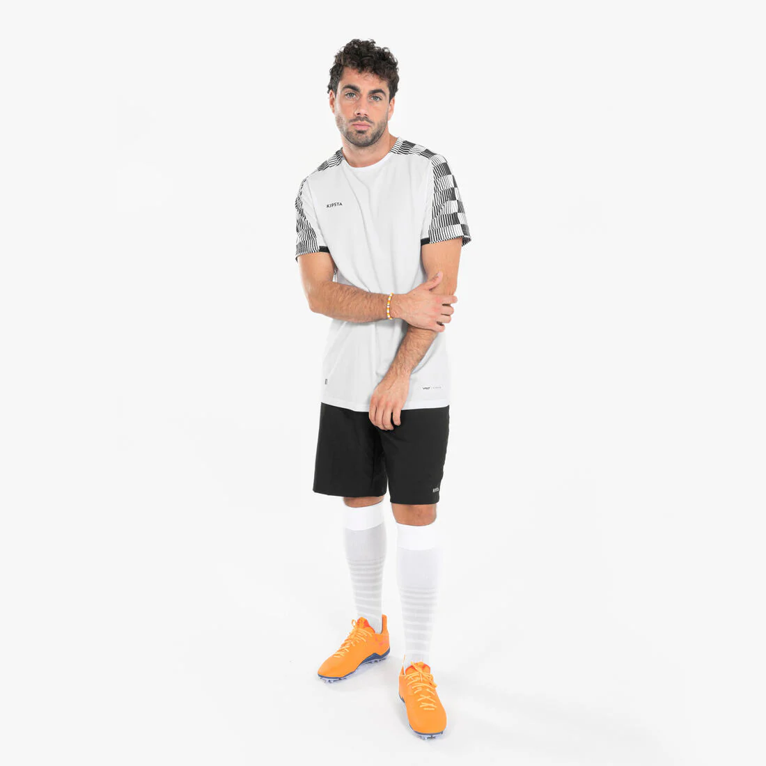 CAMISETA DE FÚTBOL MANGA CORTA VIRALTO CUADRICULADO BLANCO Y NEGRO - Image 8