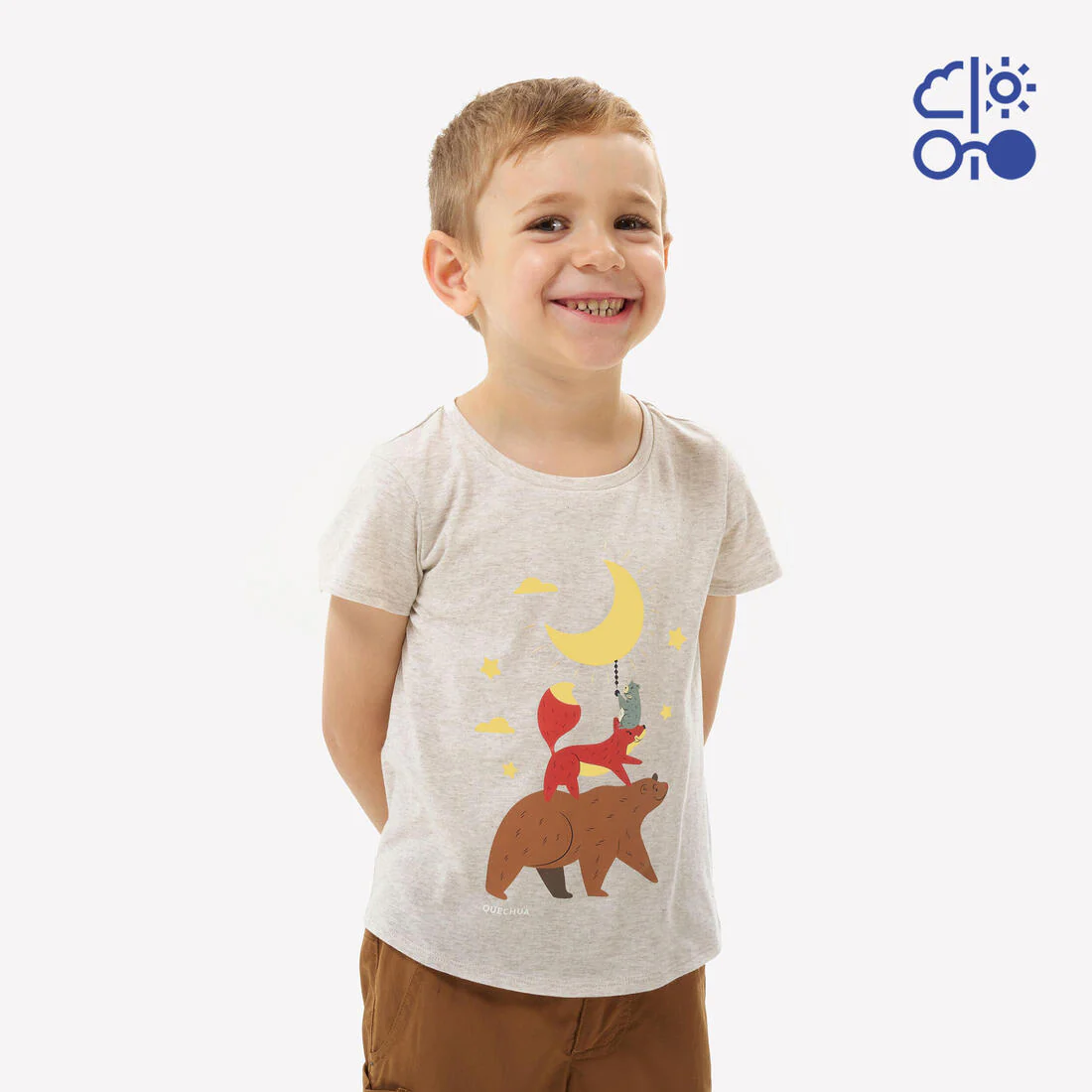 Camiseta de montaña y trekking manga corta Niños 2-6 años Quechua MH100 - Image 4