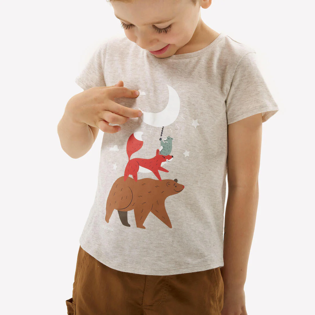 Camiseta de montaña y trekking manga corta Niños 2-6 años Quechua MH100 - Image 5