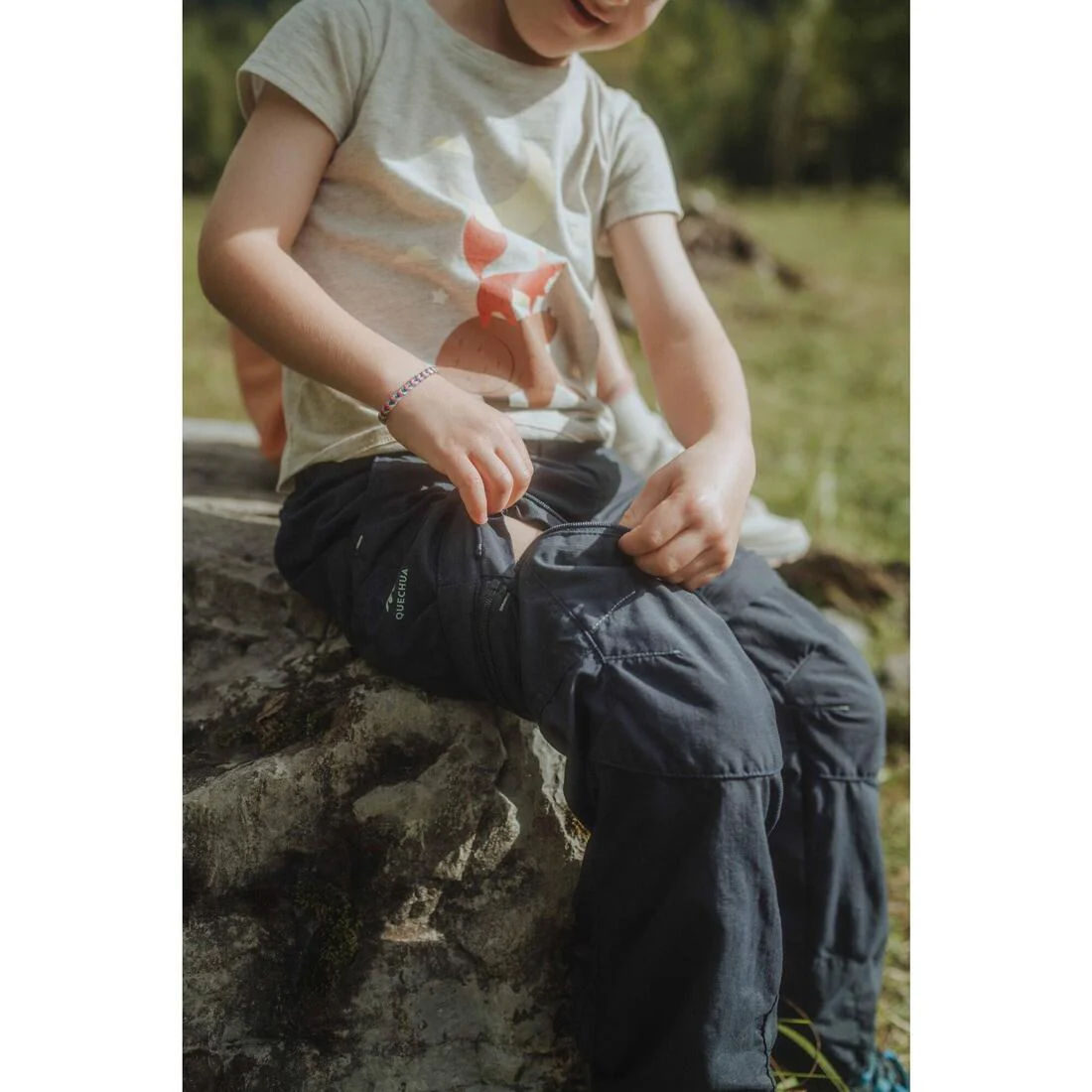 Camiseta de montaña y trekking manga corta Niños 2-6 años Quechua MH100 - Image 8