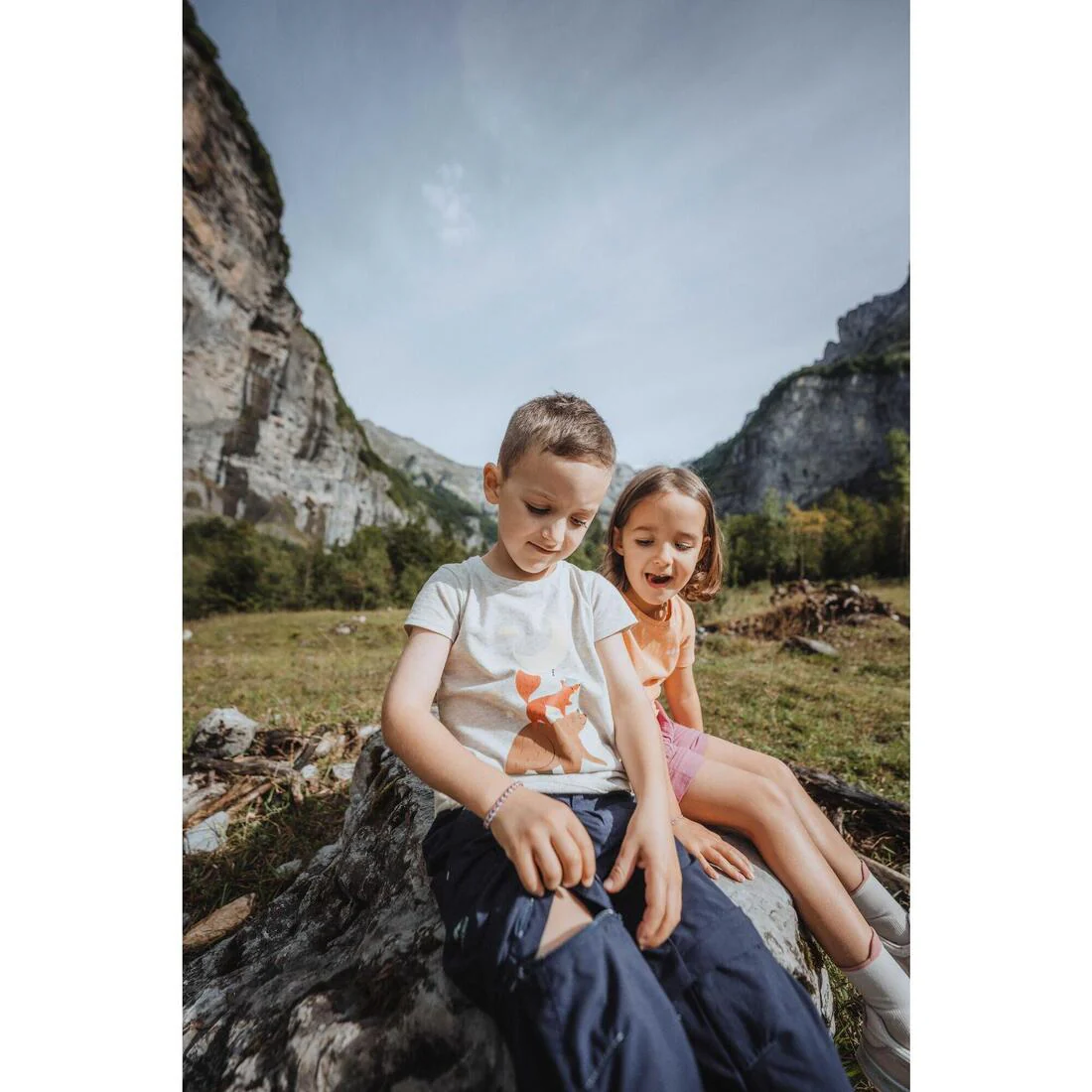 Camiseta de montaña y trekking manga corta Niños 2-6 años Quechua MH100 - Image 9