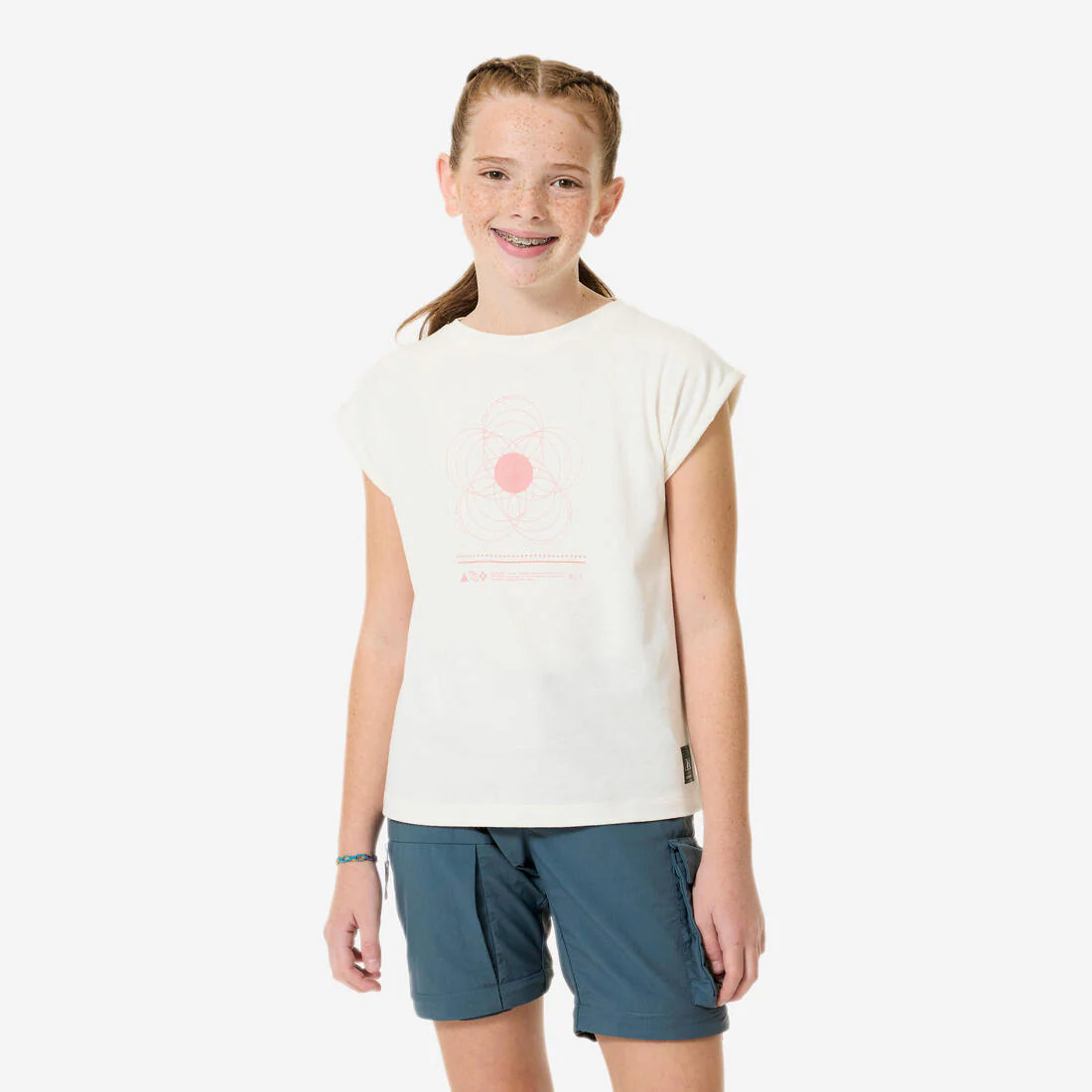 Camiseta de montaña y trekking manga corta Niños 7-15 años Quechua MH100