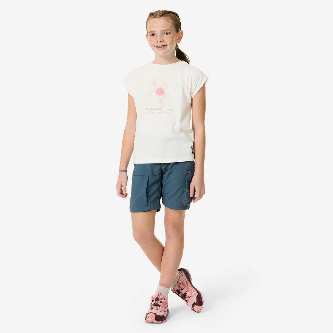 Camiseta de montaña y trekking manga corta Niños 7-15 años Quechua MH100 - Image 2
