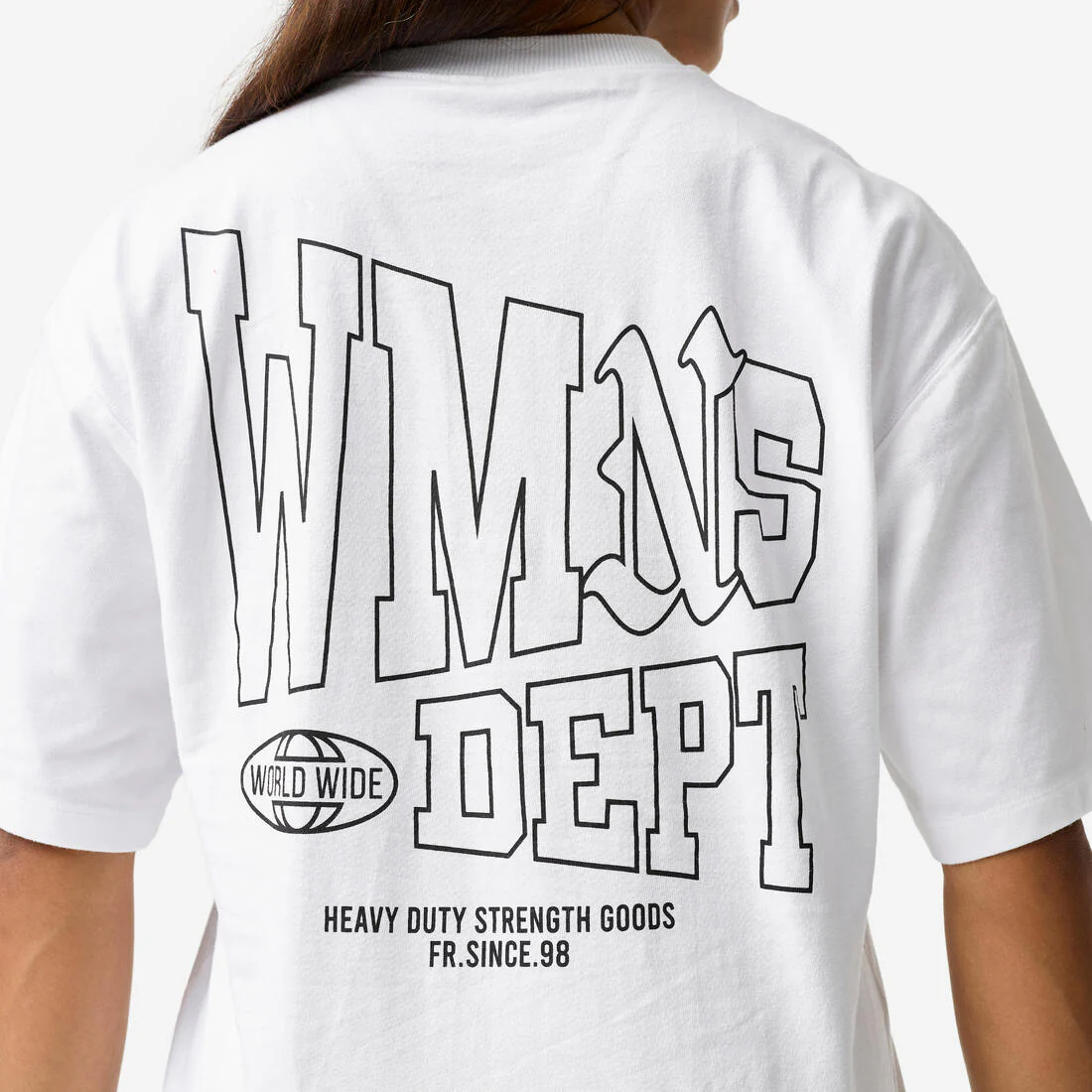 Camiseta Deportiva Mujer Blanco Oversize - Image 3