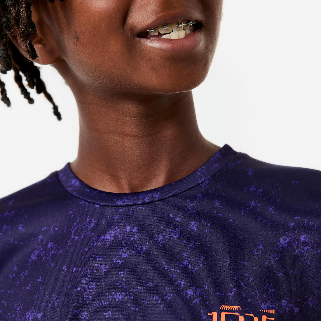 Camiseta Deportiva Niños Violeta Oscuro Transpirable - Image 3
