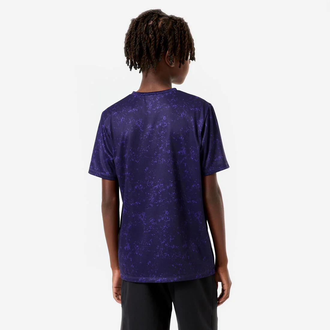 Camiseta Deportiva Niños Violeta Oscuro Transpirable - Image 4