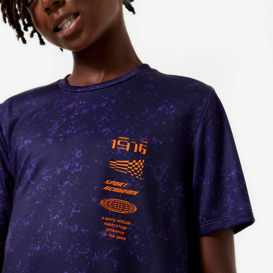 Camiseta Deportiva Niños Violeta Oscuro Transpirable - Image 5