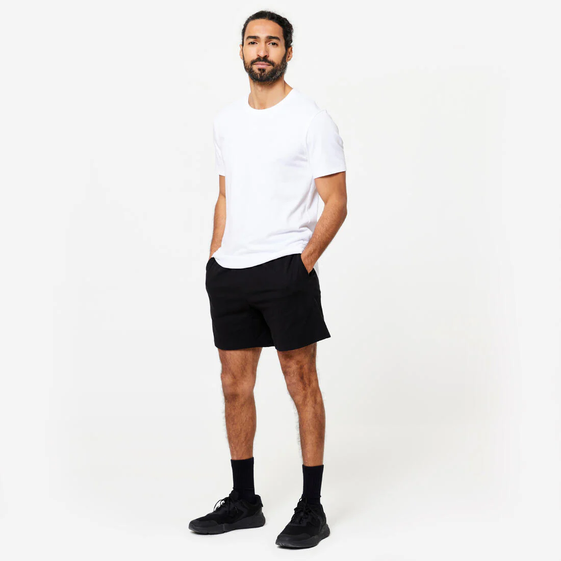 Camiseta Fitness 100 Sportee Hombre Negro Algodón - Image 3